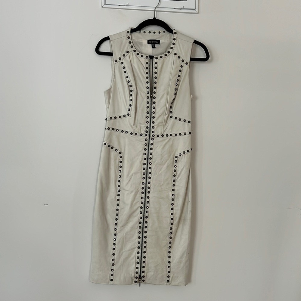 Bebe leather stud dress
